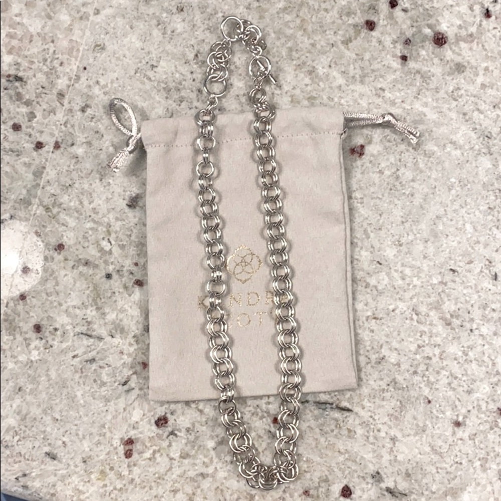 Kendra Scott Double Link Chain necklace in silver